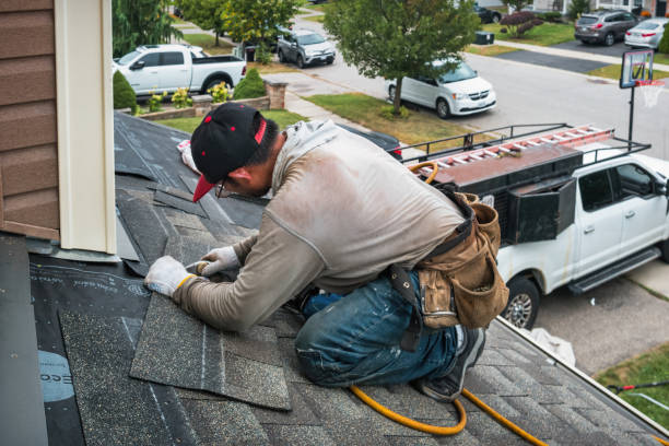 Professional Emergency Roof Repair technician working in Hanover, MA